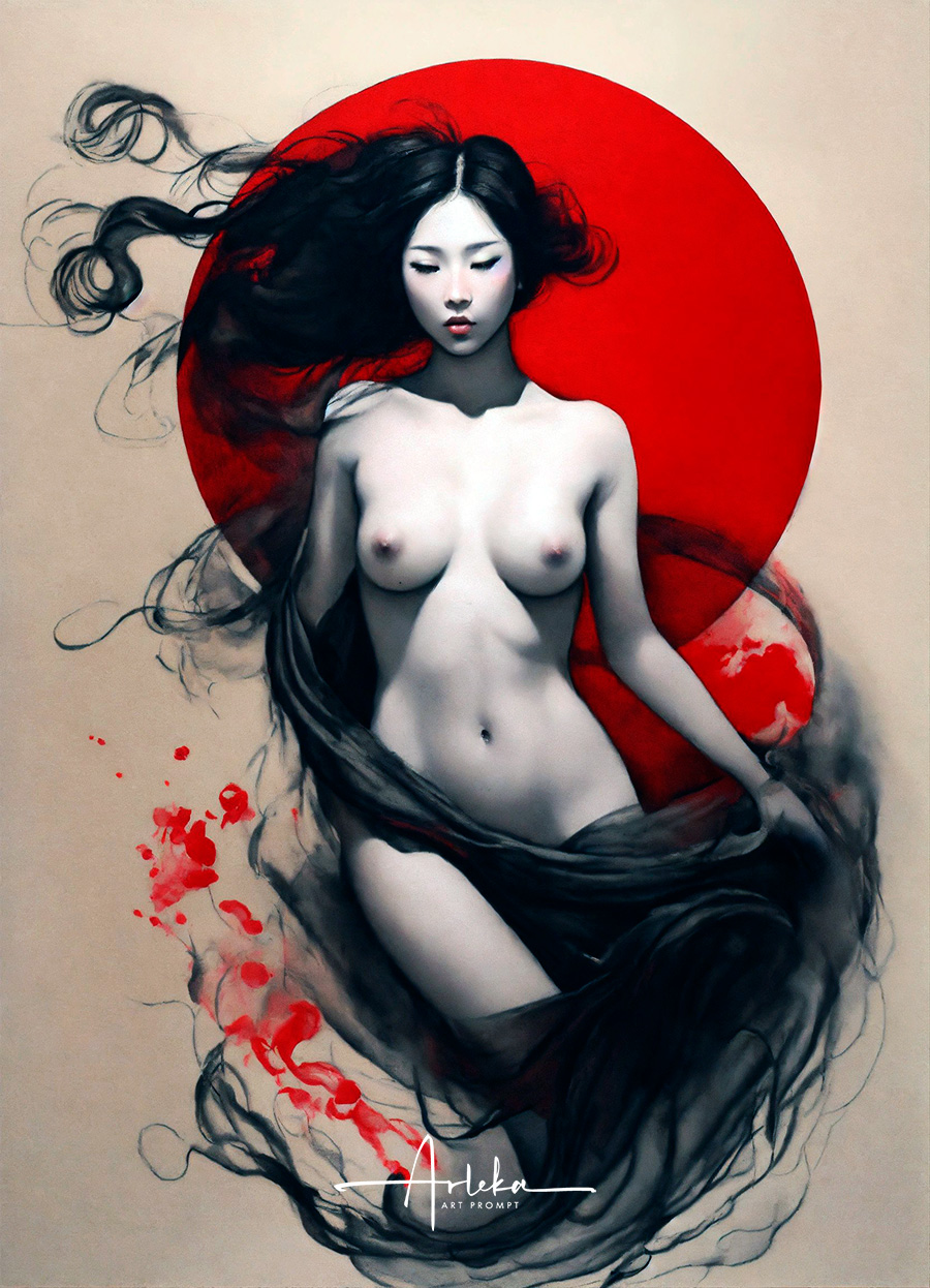 arte japones arte digital creativo Arleka Art Prompt