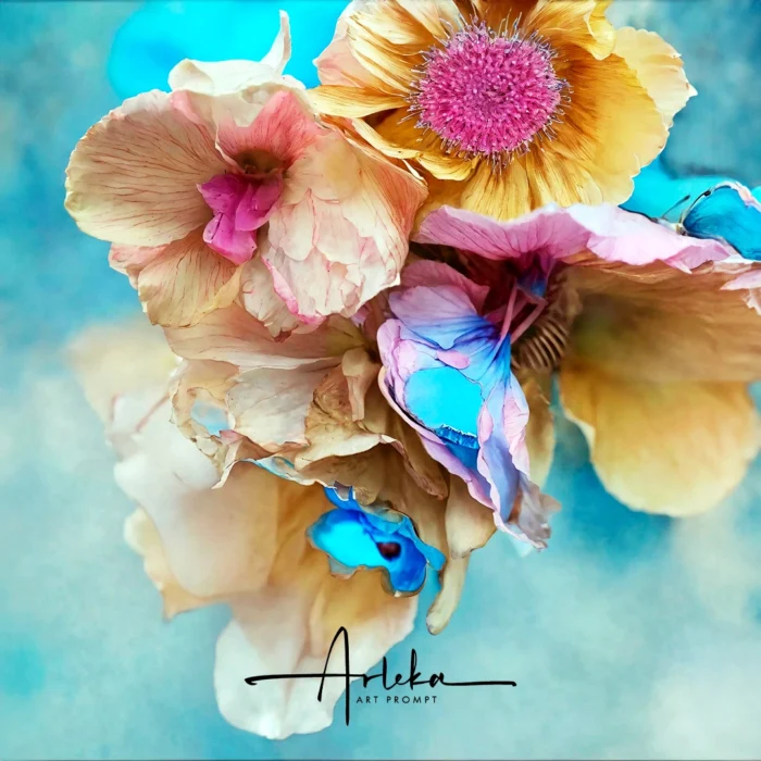 flores arte digital con inteligencia artificial