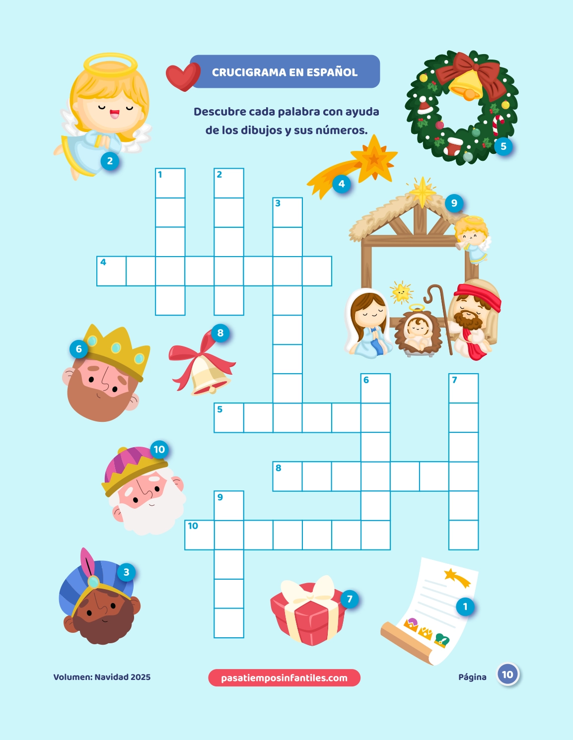 Diseño de crucigramas infantiles para pasatiempos infantiles