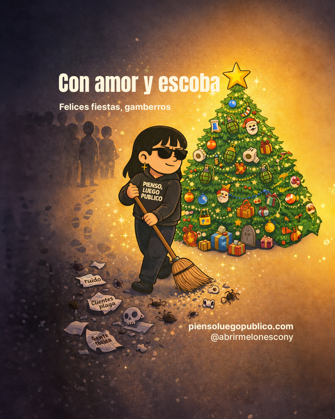 diseño de felicitaciones de Navidad para redes sociales