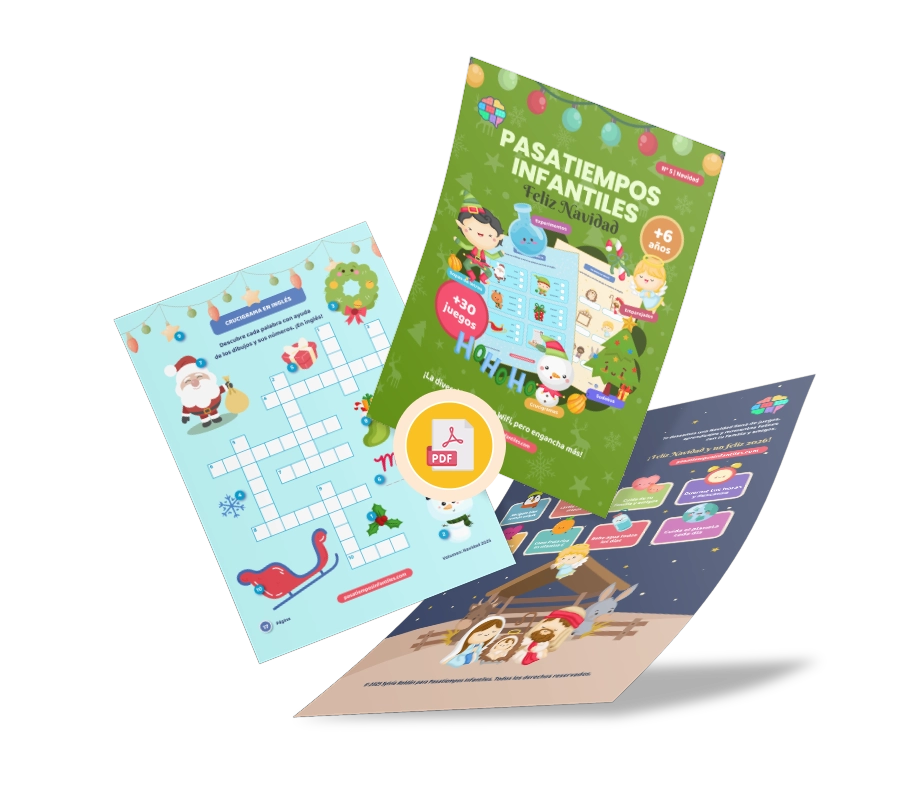 diseño de pasatiempos infantiles en PDF